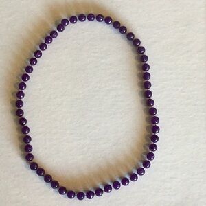 PURPLE BEADS BEADED NECKLACE